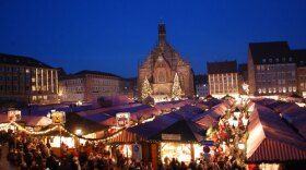 Nuremberg Christmas market at night