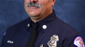 This photo provided by the Long Beach Fire Department shows Captain David Rosa who was fatally shot while responding to an emergency at a senior home on Monday, June 25, 2018 in Long Beach, Calif. Rosa
