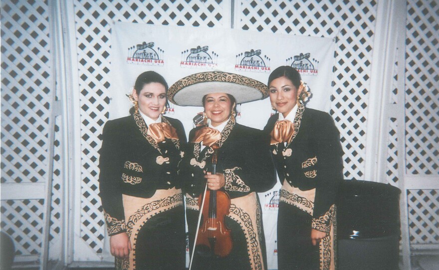 Leonor Perez (center) at a performance of Mariachi Mujer 2000 at the Hollywood Bowl last year.