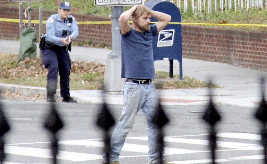 Edgar Maddison Welch of Salisbury, N.C., surrenders to police in December in Washington, D.C.