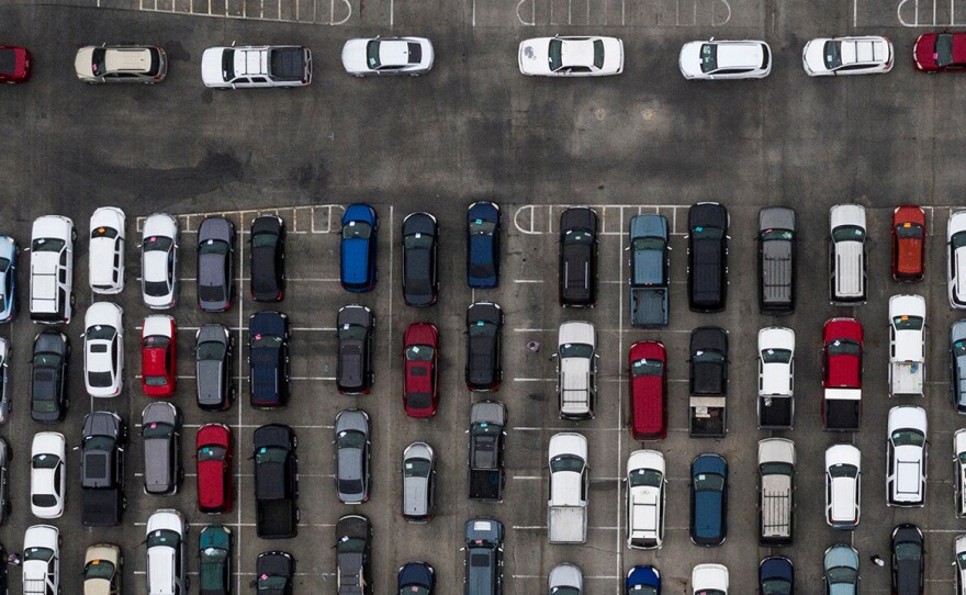 As job losses soar across the country, more people are seeking food assistance. A sea of cars lined up Friday for groceries from the San Antonio Food Bank in Texas.