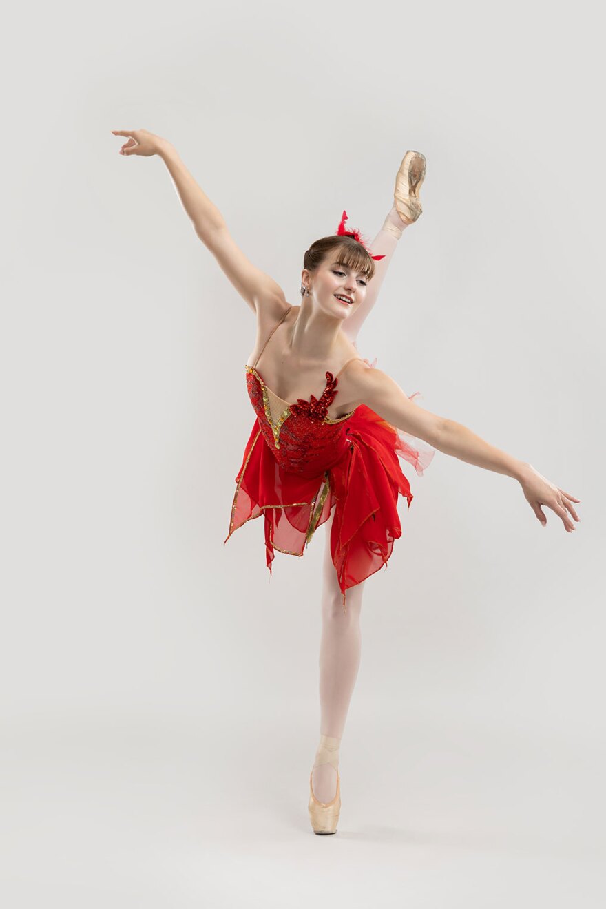 A San Diego Ballet dancer is shown in an undated photo.