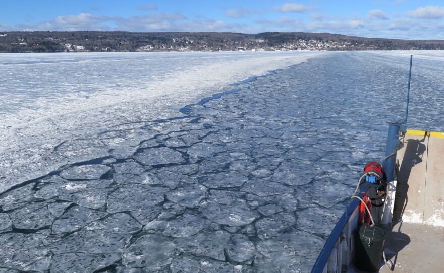 Typically, by this time in the winter, the ice is thick enough to support an ice road from Bayfield, Wis., to Madeline Island. But for the second year in a row, the ferry will run all winter long.