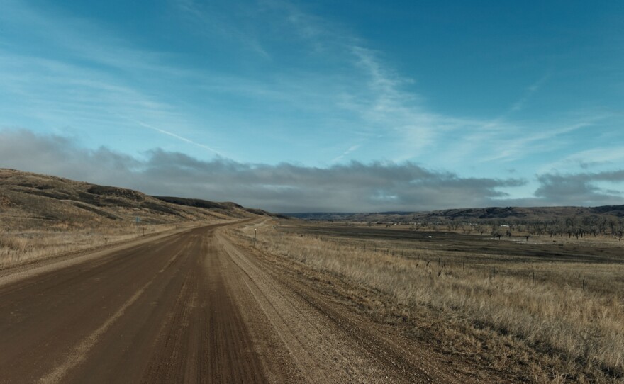 The road to Cherry Creek is 17 miles of gravel and is often inaccessible in harsh South Dakota weather.