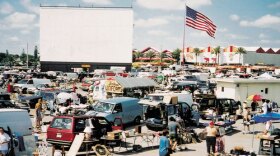 A flea market scene.