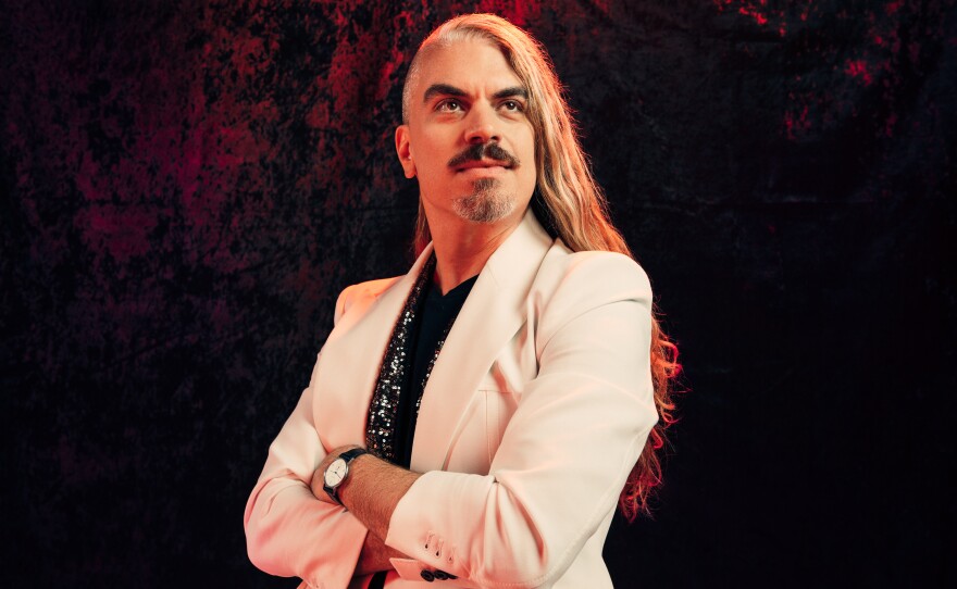 Daniel Estrin, lead singer of the Australian pop metal band Voyager.