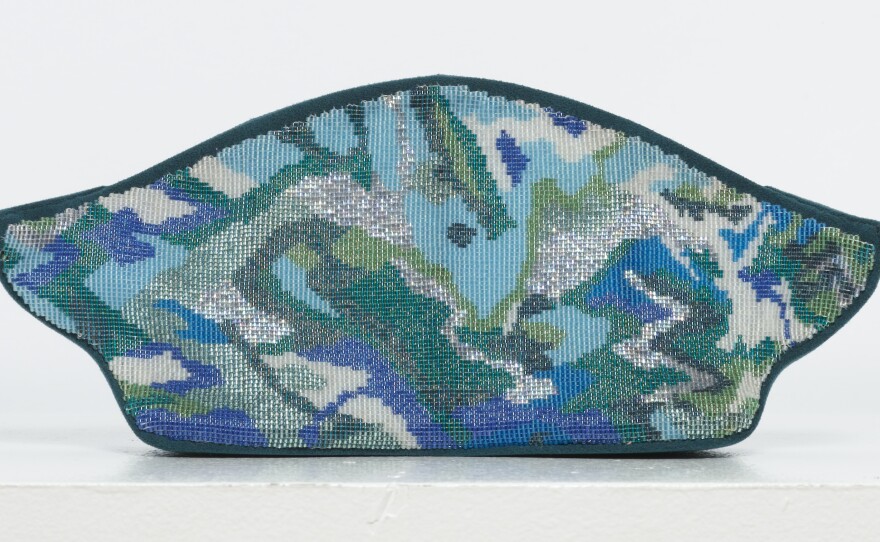 A handbag designed and crafted by William and Steven Ladd. It's called "Water Bag."
