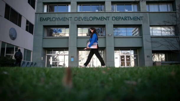 The offices of the Employment Development Department in Sacramento on Jan. 10, 2022.
