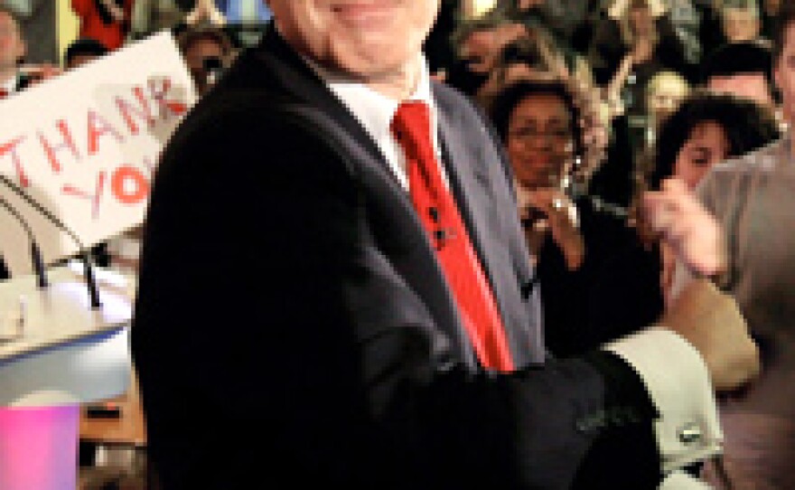Tony Blair announced his pending departure in his home base of Sedgefield, England.