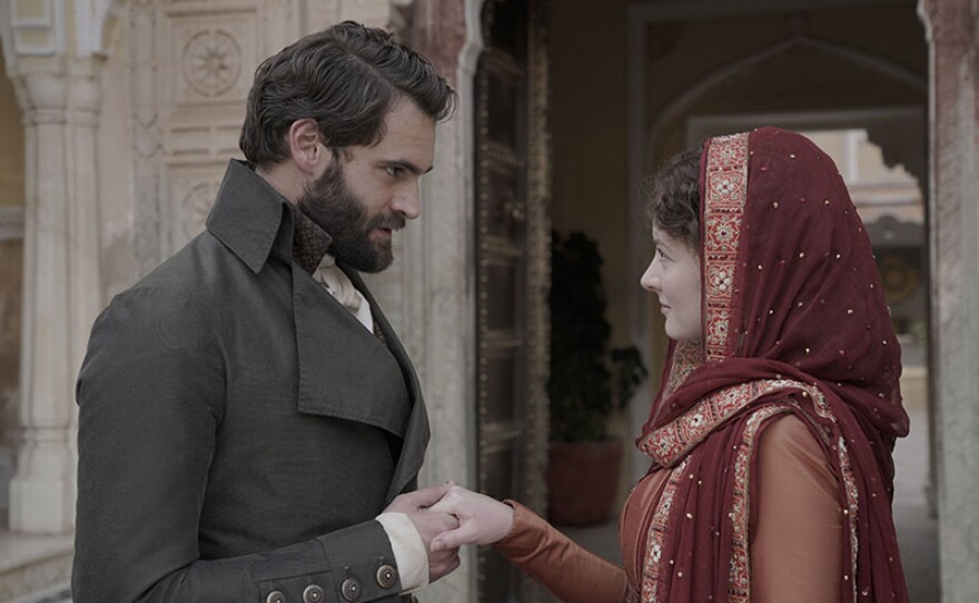 Tom Bateman as John Beecham and Dakota Blue Richards as Margaret Osborne.