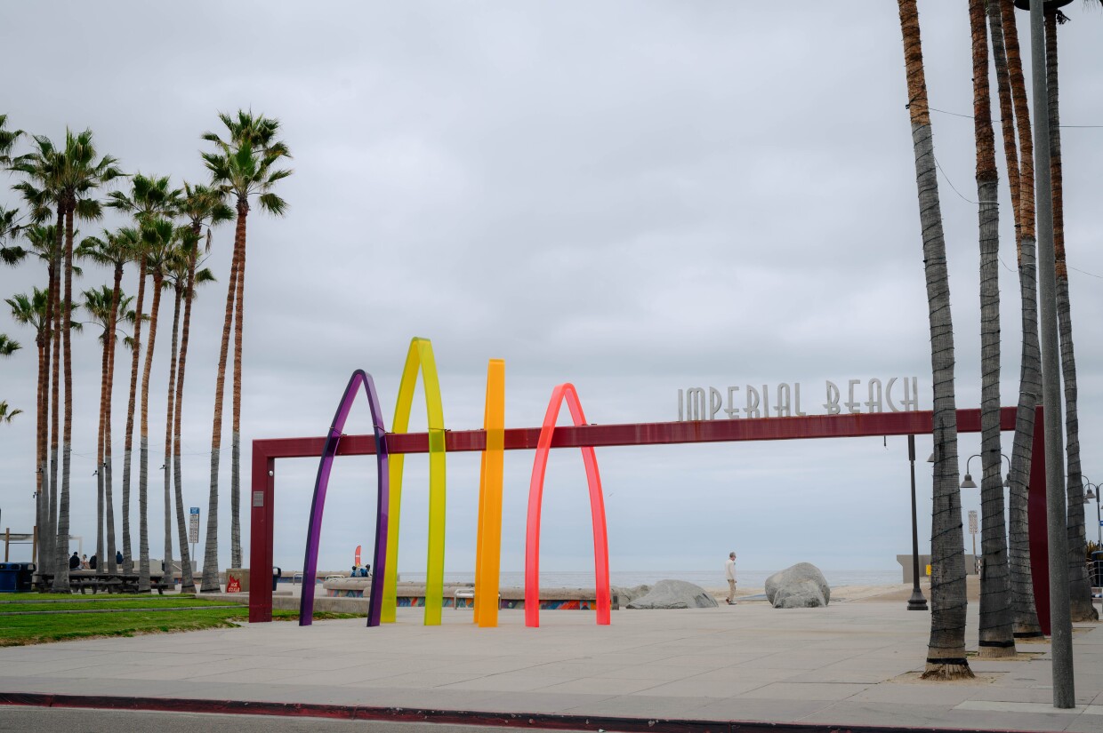 The Imperial Beach waterfront is pictured on Feb. 29, 2024. The Rapid 227 bus route, which connects Imperial Beach and the Otay Mesa Port of Entry, has faced a blooming debate in the small, waterfront city.
