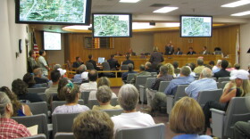 The County Planning Commissioners listen to arguments for and against the Accretive housing project in Valley Center on August 6, 2010.