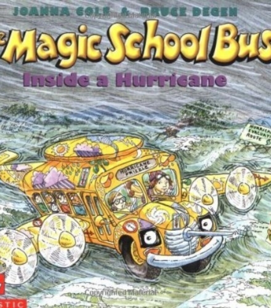 Front cover of "The Magic School Bus: Inside a Hurricane" by Joanna Cole and Bruce Degen is shown in this undated photo.