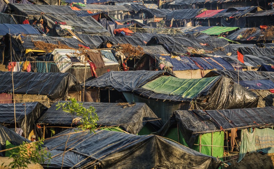 Alam photographed densely packed homes in the Balukhali refugee camp for Rohingya from Myanmar last November.