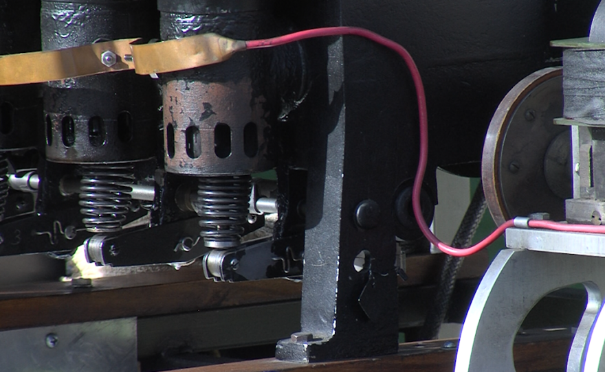 A close up shot of the replica Wright Brothers Flyer engine is shown at the San Diego Air & Space Museum on December 17, 2025.