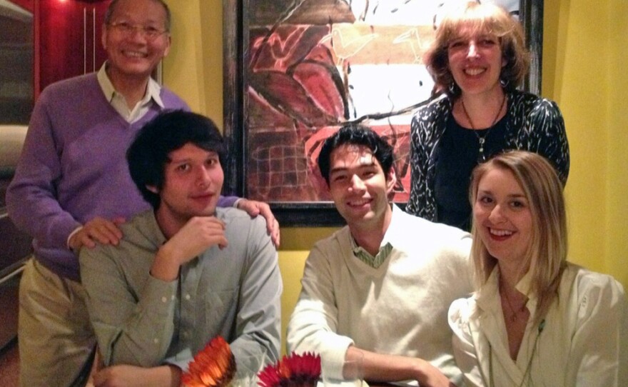Alex Sugiura, lower left, with his family. His father is first-generation Japanese American, and his mother is Jewish of Eastern European ancestry.