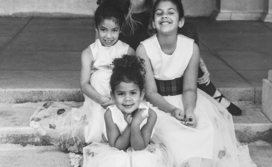 Susan Straight with her young daughters.