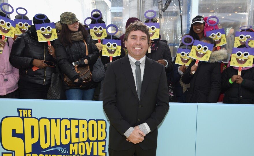 SpongeBob SquarePants creator Stephen Hillenburg, shown here at the 2015 world premiere of "The SpongeBob Movie: Sponge Out Of Water," has died at 57.