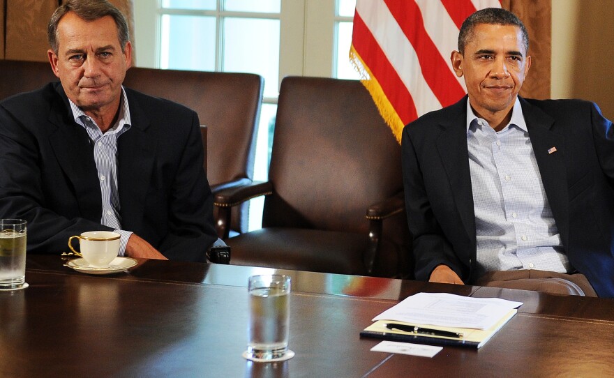 House Speaker John Boehner, R-Ohio, and President Obama at the White House.