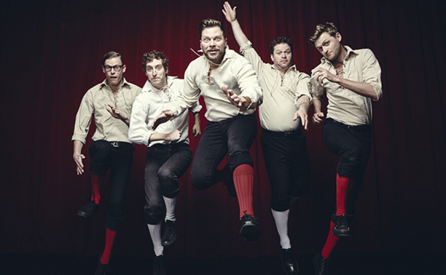 A promotional photo of the Improvised Shakespeare Company.