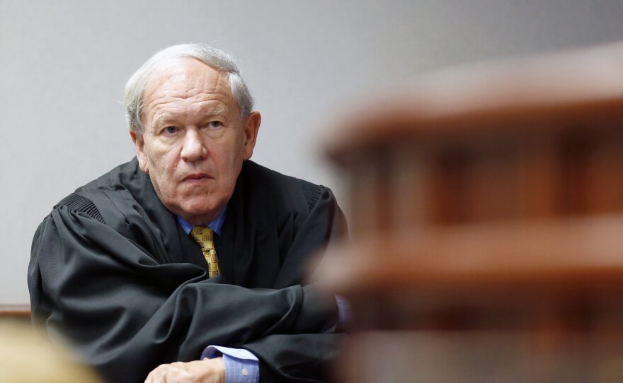 Superior Court Judge Howard Manning presides over a Leandro education hearing in a Wake County courtroom on July 23, 2015. Manning retired last year.