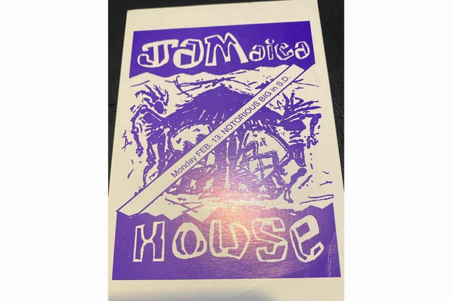 A flyer for a Notorious BIG performance in San Diego