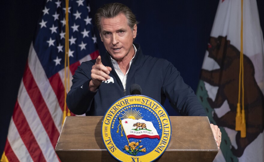 California Gov. Gavin Newsom speaks in Sacramento, on Jan. 10, 2023.