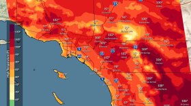 A map with the forecasted high temperatures for San Diego County on Oct. 3, 2020.