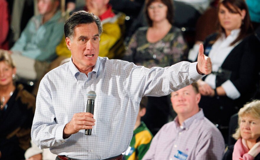 Republican presidential candidate Mitt Romney speaks during a town hall event in Peterborough, N.H., on Saturday.