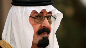 Saudi King Abdullah awaits the arrival of Kuwait's Emir Sheik Sabah al-Ahmad al-Sabah for an emergency summit of the Gulf Cooperation Council in Riyadh on Jan. 15, 2009.