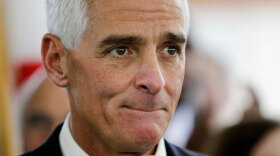 Florida Gov. Charlie Crist speaks to students and teachers April 23 during a visit to the McFatter Technical Center in Davie, Fla. Crist is expected to announce Thursday whether he'll abandon his bid for the Republican nomination for the U.S. Senate and instead run as an independent.