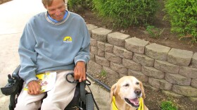 Buddy Wachtstetter has had his golden retriever Hillary for seven years. Canine Companions for Independence provides assistance dogs like Hillary for free to people with disabilities other than blindness.