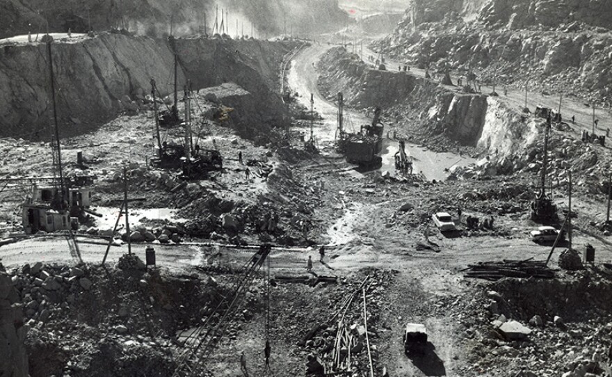 Construction of Aswan High Dam. Gamal Abdel Nasser's vision of creating this dam across the Nile River eventually led to the Suez Canal Crisis with Britain, France and Israel until Egypt ultimately took full control.