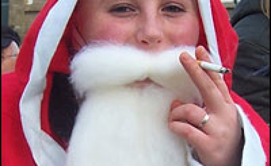 Barely into the Santa's helper competition, a contestant already needs a break.
