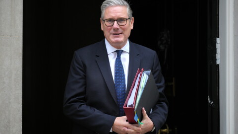 Britain's Prime Minister Keir Starmer leaves 10 Downing Street to attend the weekly session of Prime Minister's Questions in parliament in London, Wednesday, June 10, 2026.