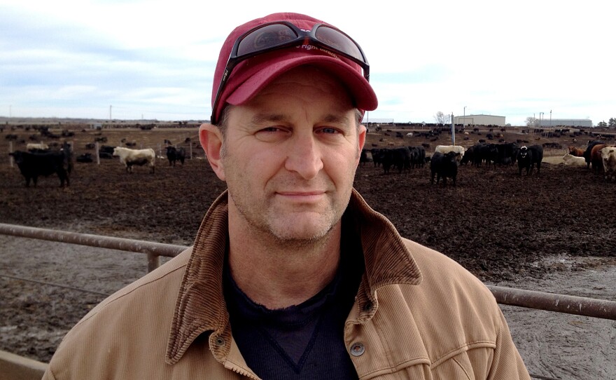 Mike Briggs operates a feedlot near Seward, Neb., that feeds around 20,000 cattle each year. He likes the idea of country-of-origin labels but doesn't think they pay off, because packing companies aren't able to earn back the cost of labeling.