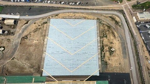 The EMAS at the west end of San Diego International Airport's runway is shown in this undated aerial photo.