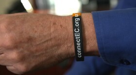 The wristbands made by the East County Chamber of Commerce were created to help connect homeless people to services they need, Feb. 19, 2018.