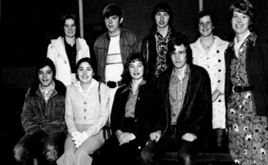 Grant Goodall (bottom right) with the San Francisco Esperanto Club in 1974.