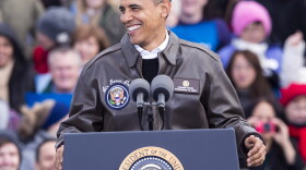 President Obama campaigns Thursday in Green Bay, Wis.