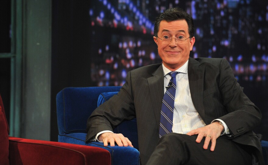 Stephen Colbert: He's moving on up, from basic cable to the big time.