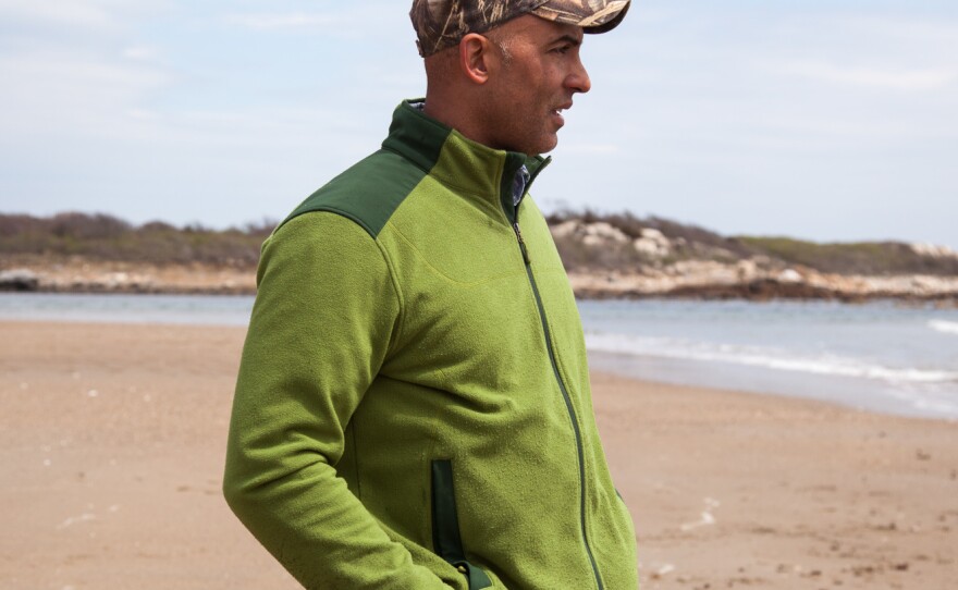 Chris Moroski walks the beach near his home in Narragansett, R.I. Moroski, who was injured by an IED blast in 2005 while on patrol in Iraq, has almost no memory of what happened.