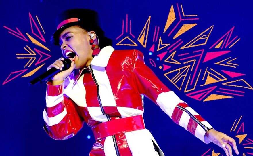 Janelle Monae performs in 2018 in Los Angeles.